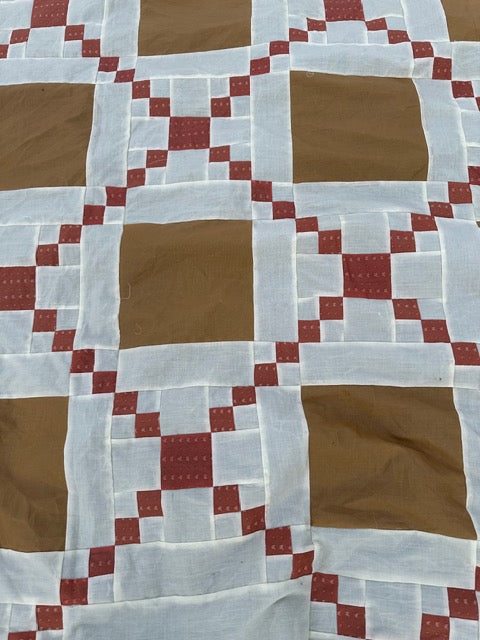 Vintage Brown Quilt Top